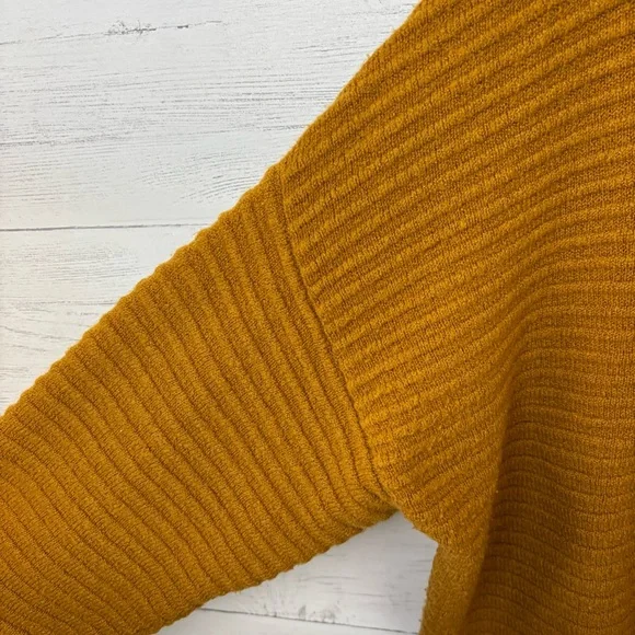 Madewell Belmont Mock Neck Sweater Golden Harvest XXL - Wool Blend Chunky Knit - Picture 4 of 10